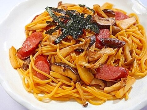 うまい！　キノコの和風パスタ